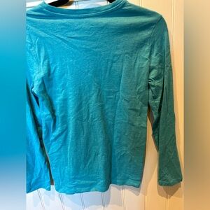 AMAZON ESSENTIALS Boys Size Medium Turquoise Blue Long Sleeve Tee Shirt